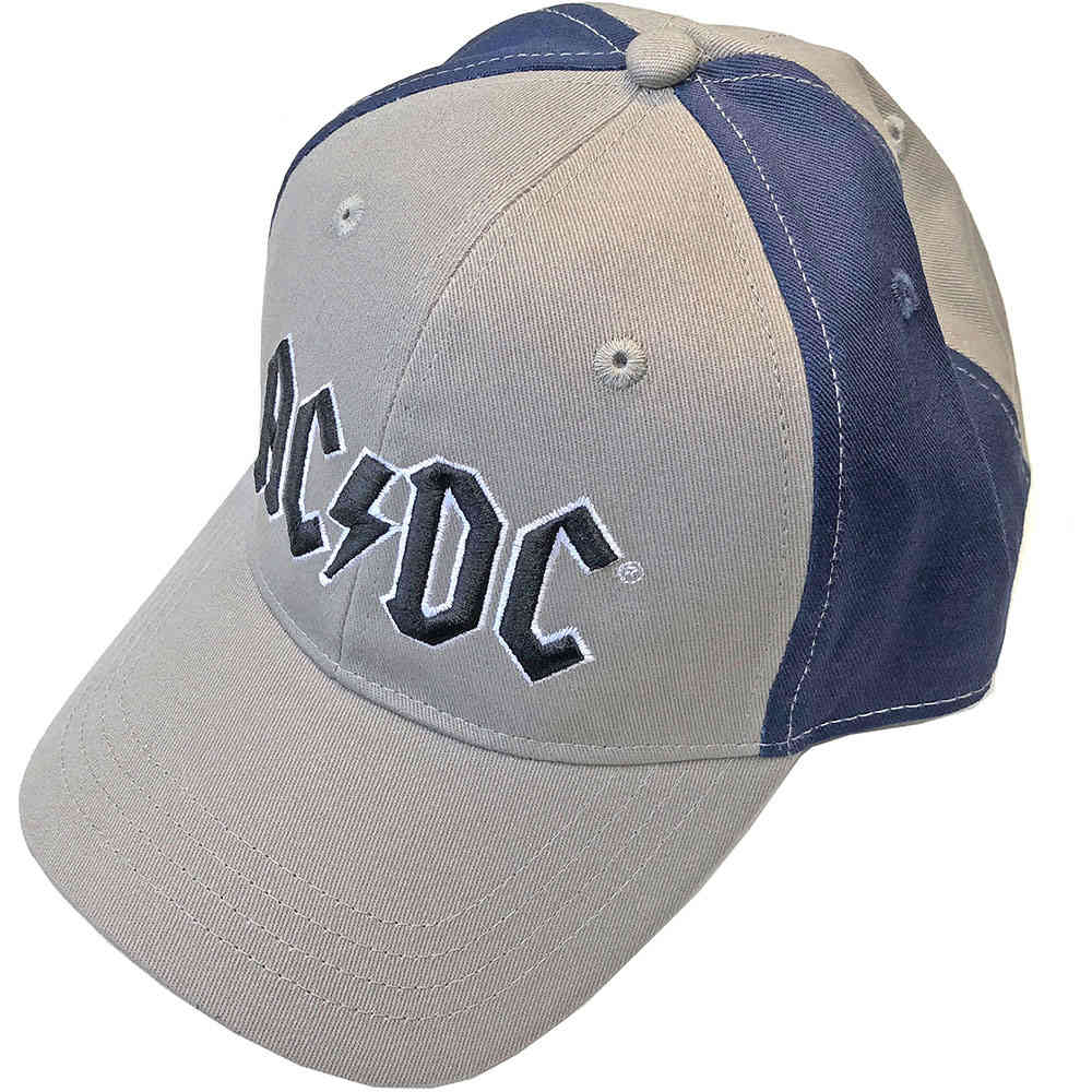 AC/DC - Black Logo Casquette de baseball - Gris/Bleu